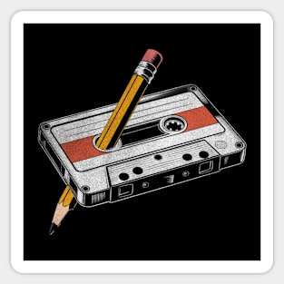 Cassette tape, vintage, 80s Sticker